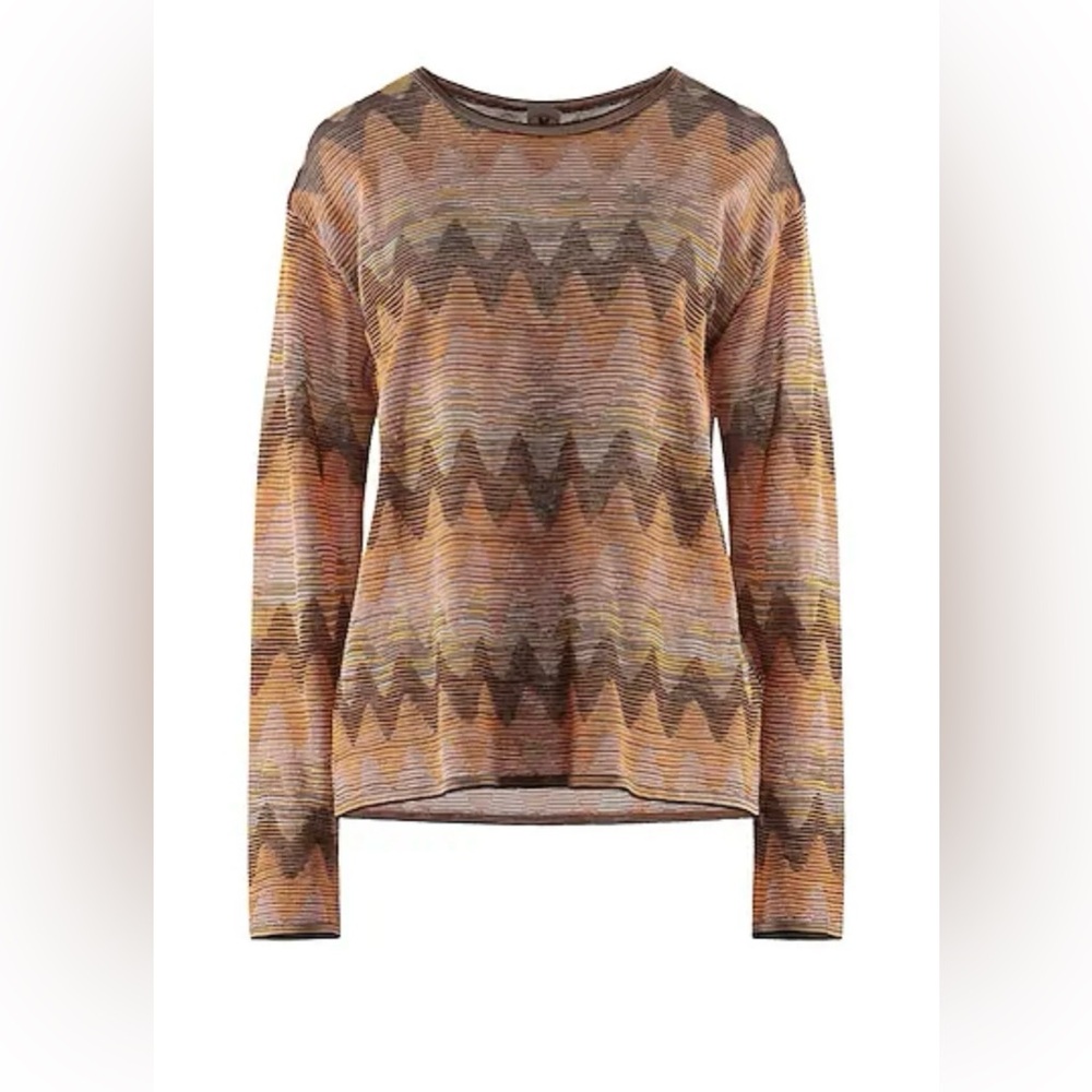 M missoni zig zag long sleeves knit top size M